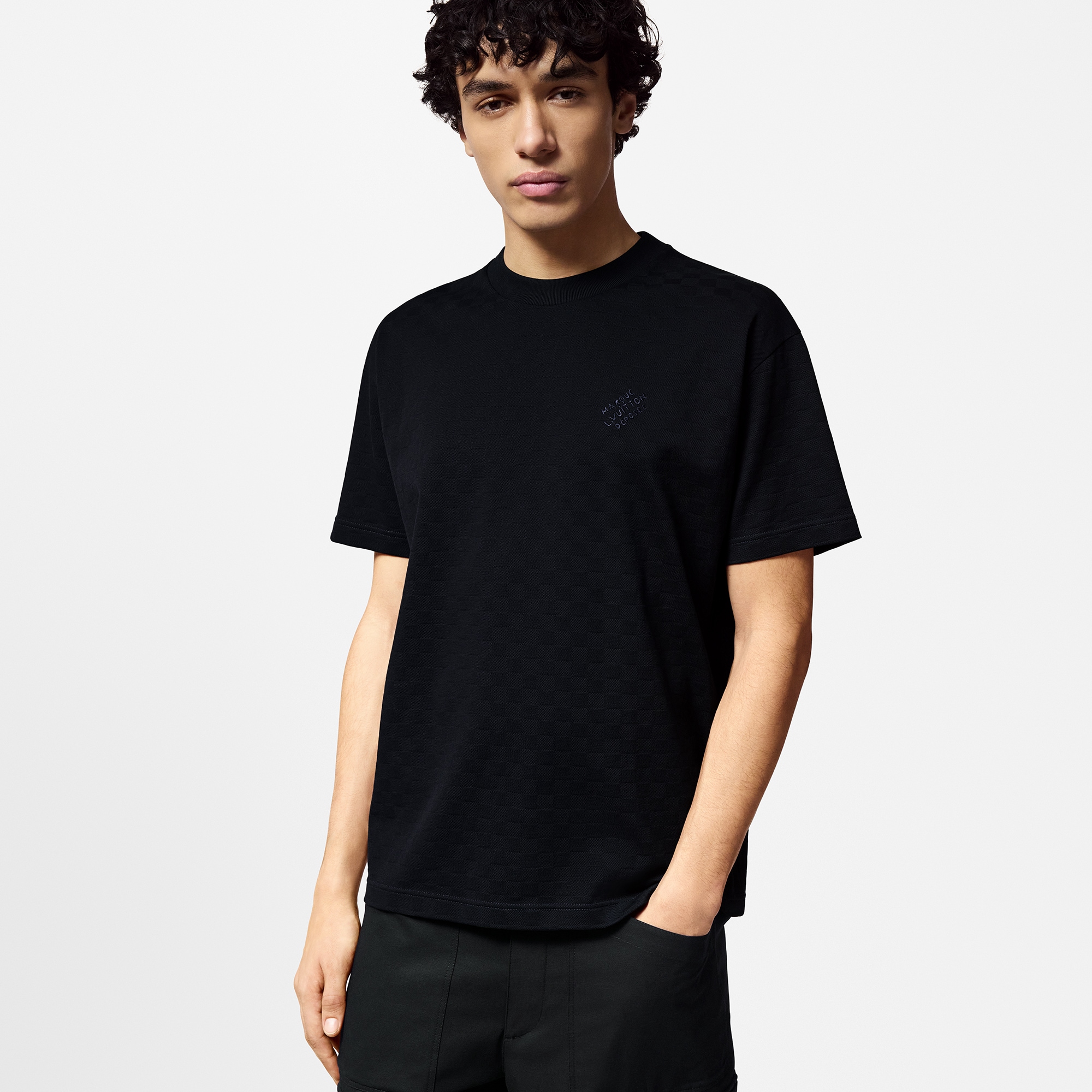 Damier Cotton Pique T Shirt Ready to Wear LOUIS VUITTON